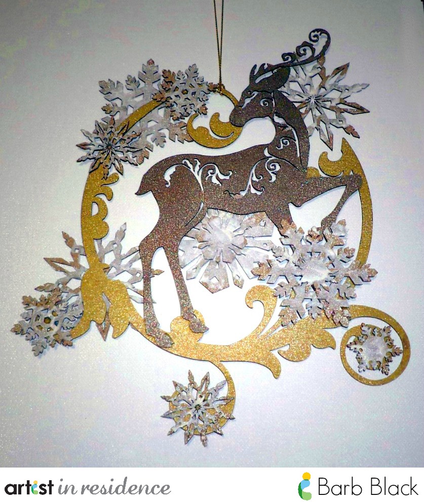 Dazzling Brilliance Reindeer Wreath for the Holidays